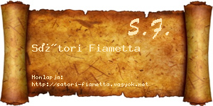 Sátori Fiametta névjegykártya